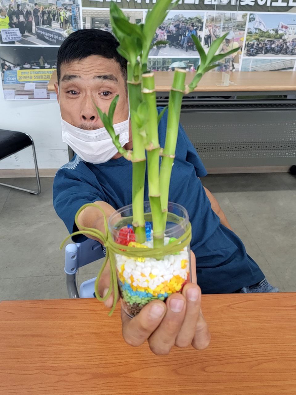 2022/07/29(금) - 슬기로운 텃밭생활 (날씨가 너무 더워 실내 수업-개운죽 화분 만들기)